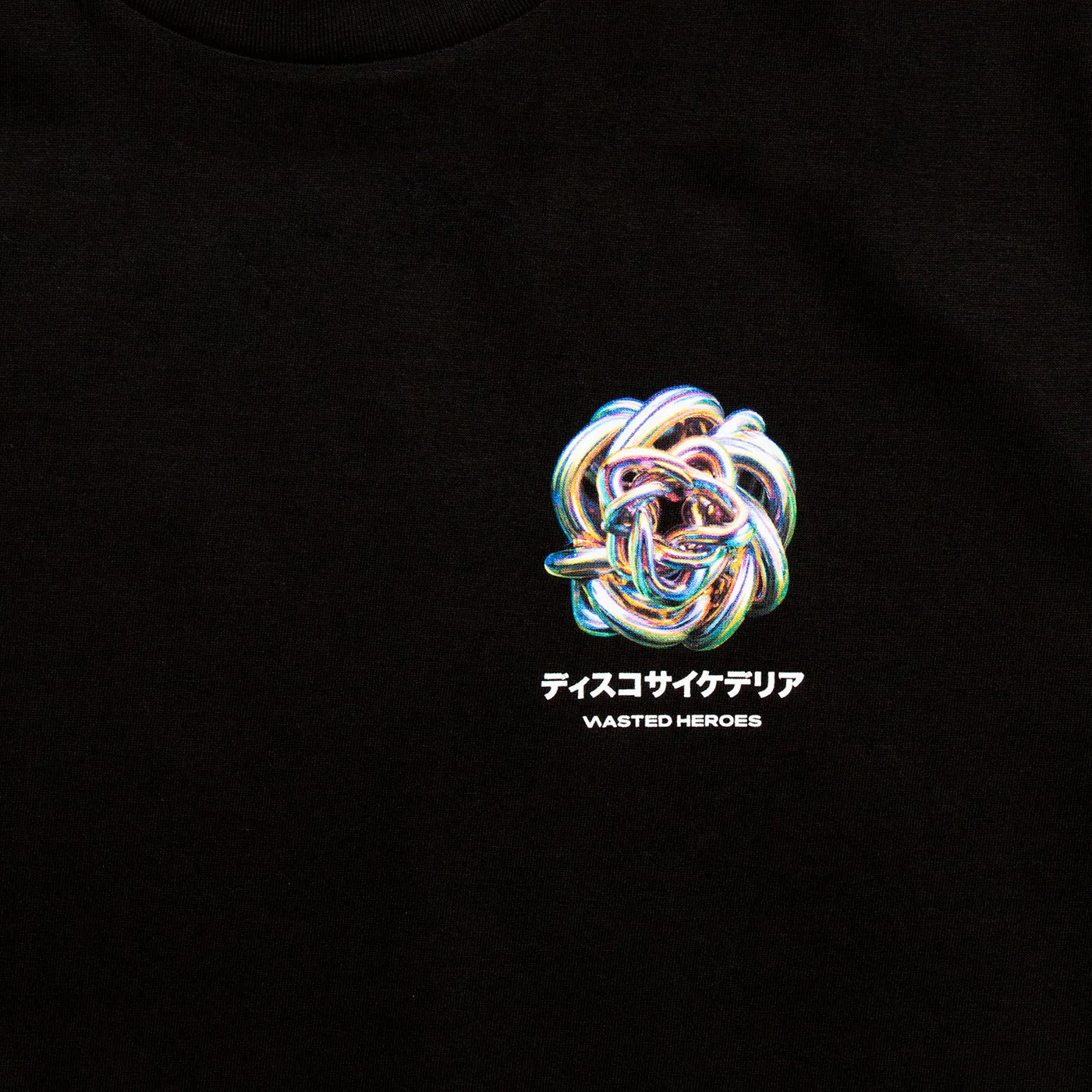 025 Disco Psychedelia Front Print - Tshirt - Black