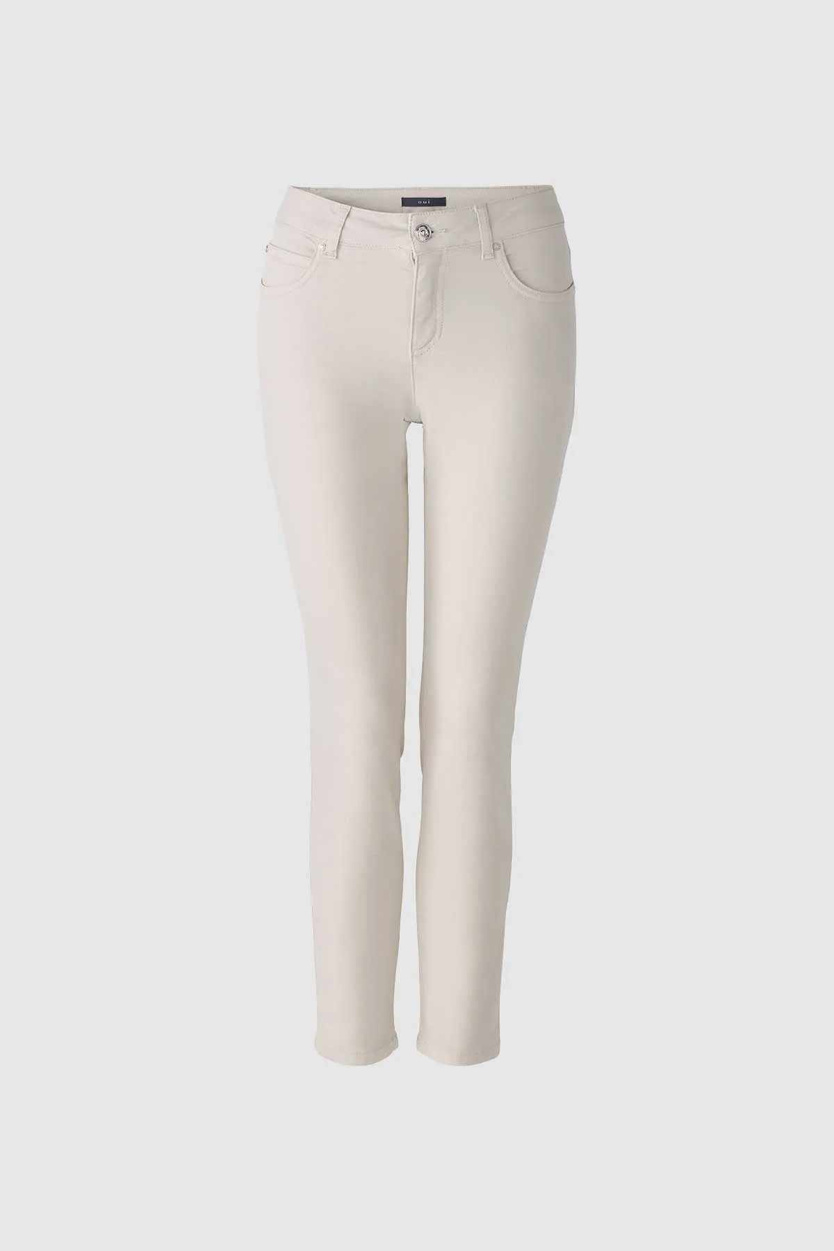 Baxtor Cropped Jegging in Light Stone