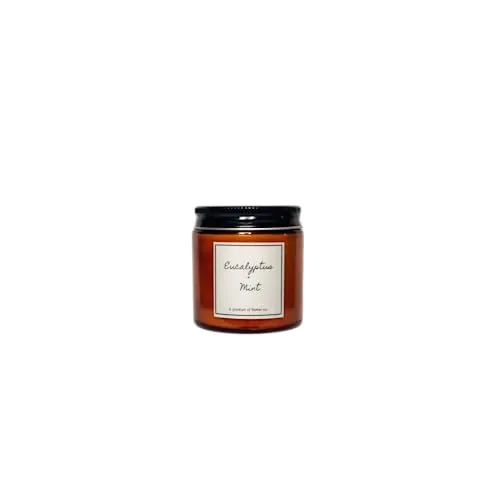 Better co Scented Soy Wax Amber Jar Candle Organic Luxury Aroma Burning Time Upto 20 Hours. Combo Pack of Lavender and Eucalyptus   Mint