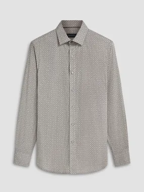 Bugatchi Cement Pinwheel 6 Way Stretch Long Sleeve