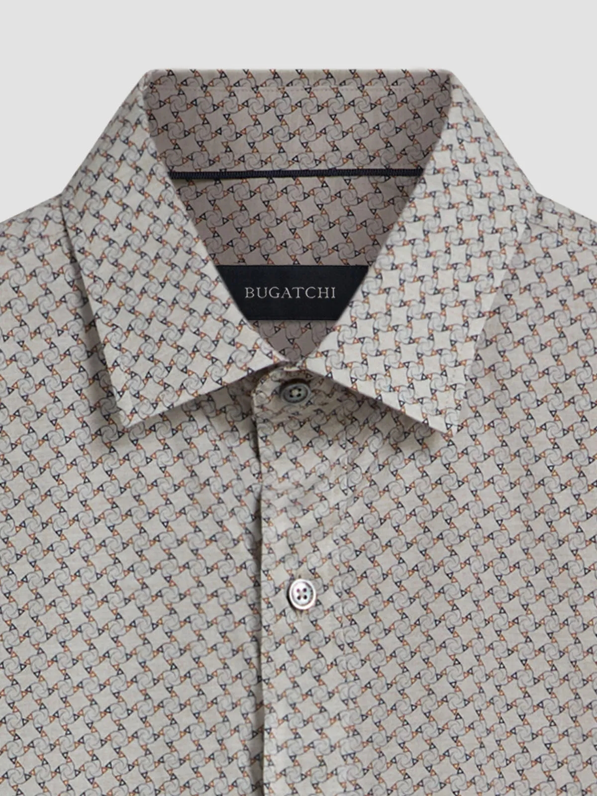 Bugatchi Cement Pinwheel 6 Way Stretch Long Sleeve