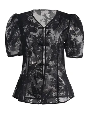Cailin Single Breasted Mesh Shirt