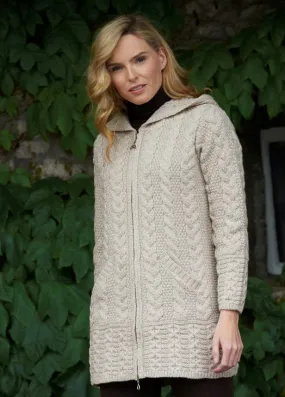 Classic Hooded Zipper Sweater - Parsnip