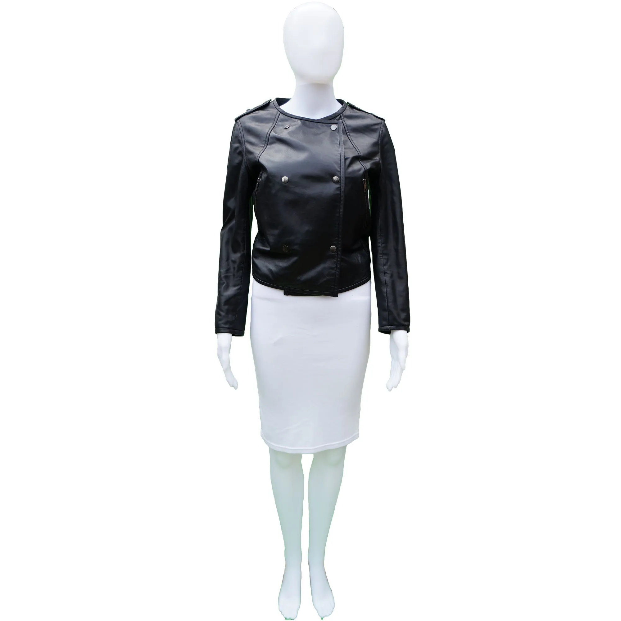 COP COPINE LEATHER BOMBER MOTO JACKET