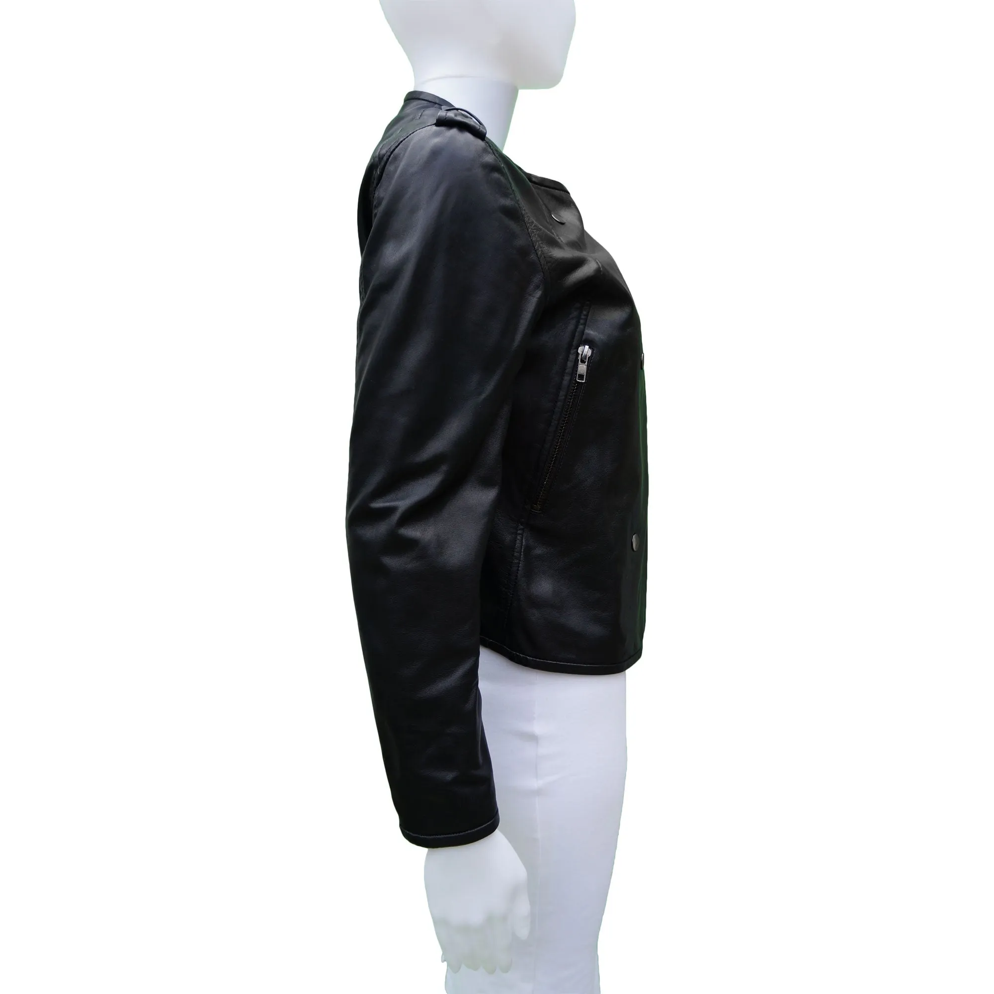 COP COPINE LEATHER BOMBER MOTO JACKET