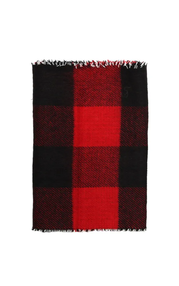 EAS9397 Buffalo Check Double Side Infinity Scarf