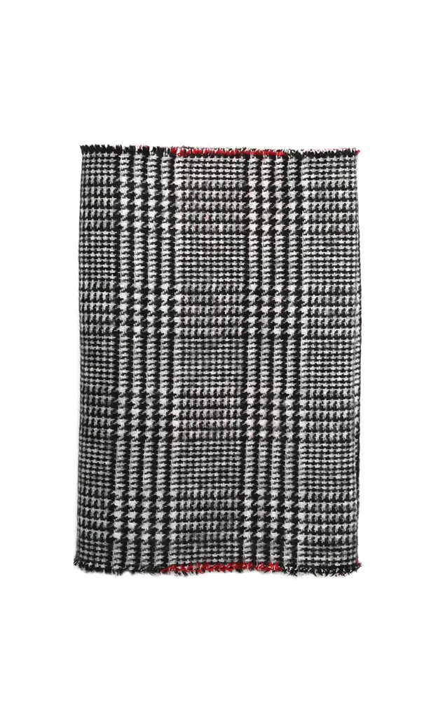 EAS9397 Buffalo Check Double Side Infinity Scarf
