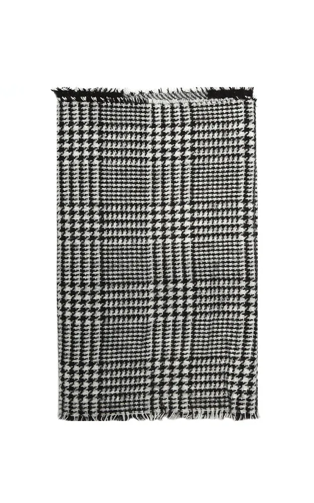EAS9397 Buffalo Check Double Side Infinity Scarf