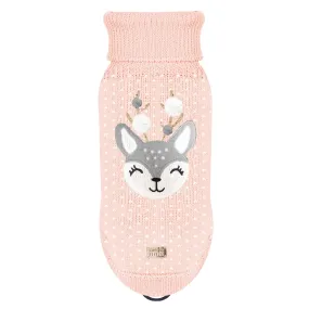 evy reindeer pom pom sweater