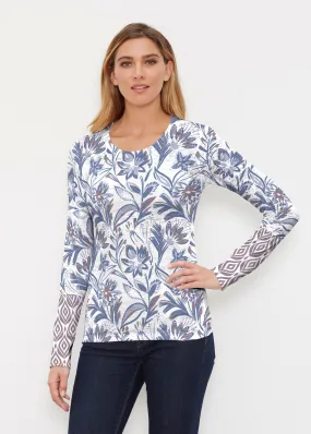 Floral Buds (8015) ~ Thermal Long Sleeve Crew Shirt