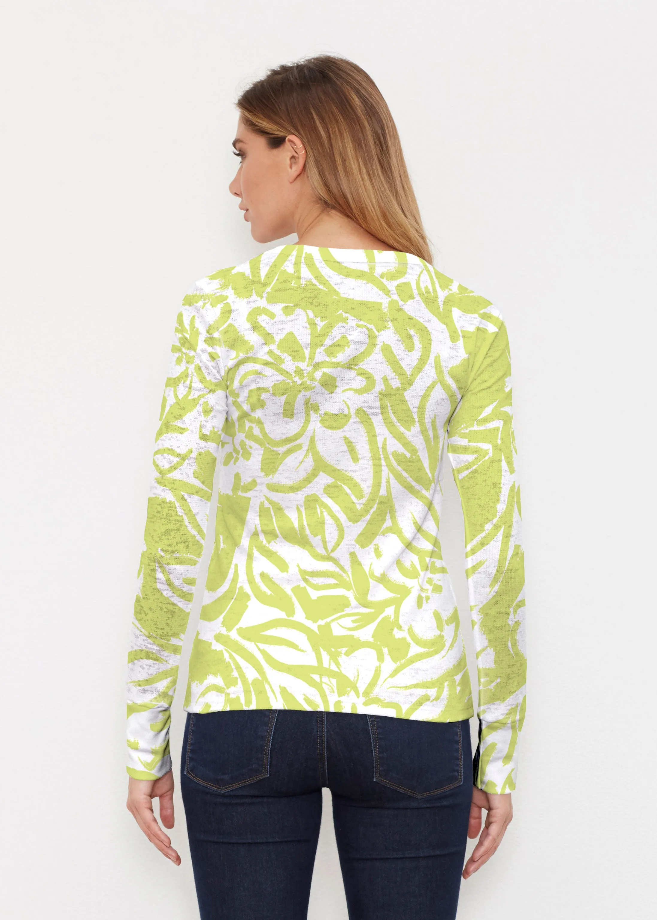 Greek Breeze Lime (8165) ~ Thermal Long Sleeve Crew Shirt