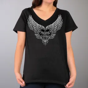 Hot Leathers Silver Flight Forever Free Plus Size Ladies Tee Shirt GLR1509