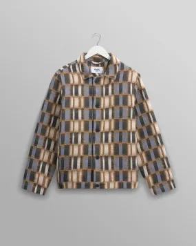 Iggy - Beige And Blue Ombre Grid Jacket