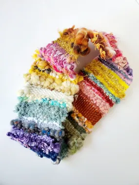INFINITY SCARF 1, Handspun Art Yarn, Weaving and Fiber Arts, Scrap Yarn, Yarn, woven scarf