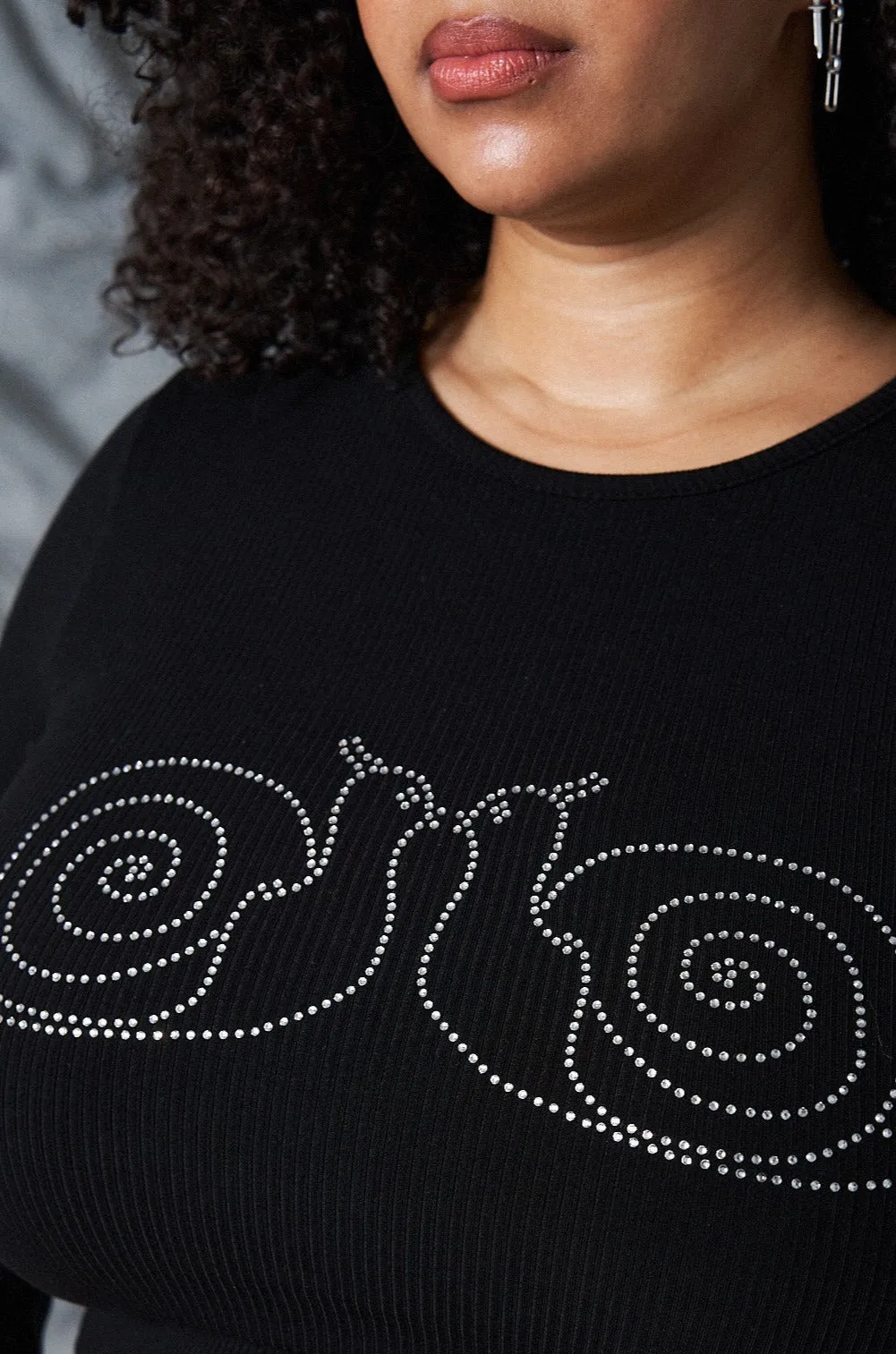Kissing Snails Long Sleeve Tencel Rib Shirt