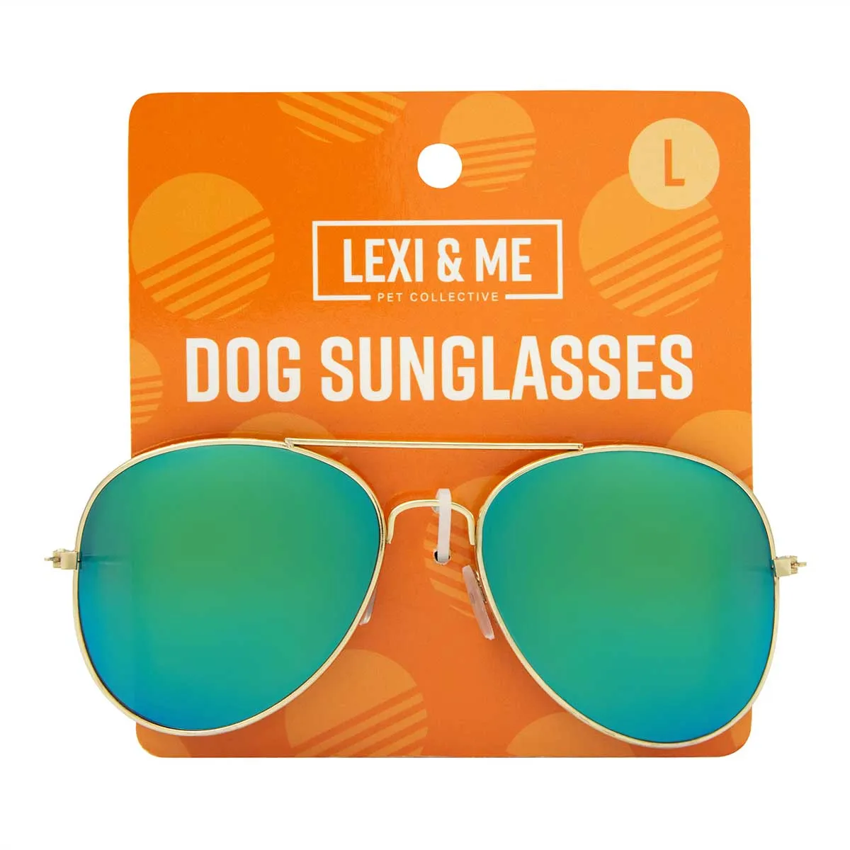 Lexi & Me Dog Sunglasses Aviator Black/Gold