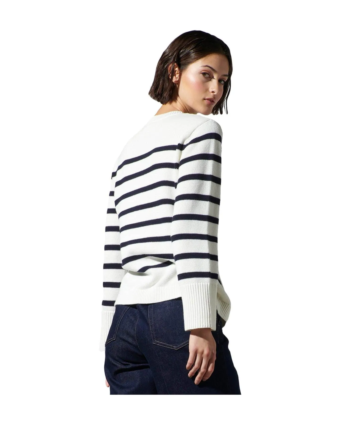 Luisa Cerano Bold Stripe Cardigan