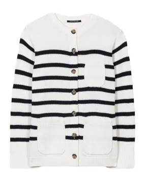Luisa Cerano Bold Stripe Cardigan