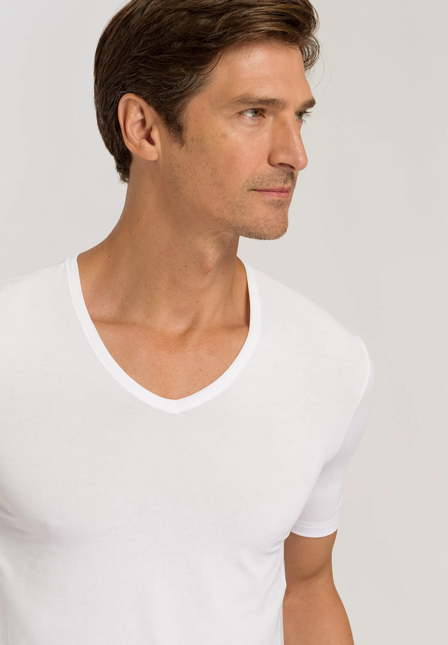 Natural Function V-Neck Tencel Fitted T-Shirt | White 73185-101