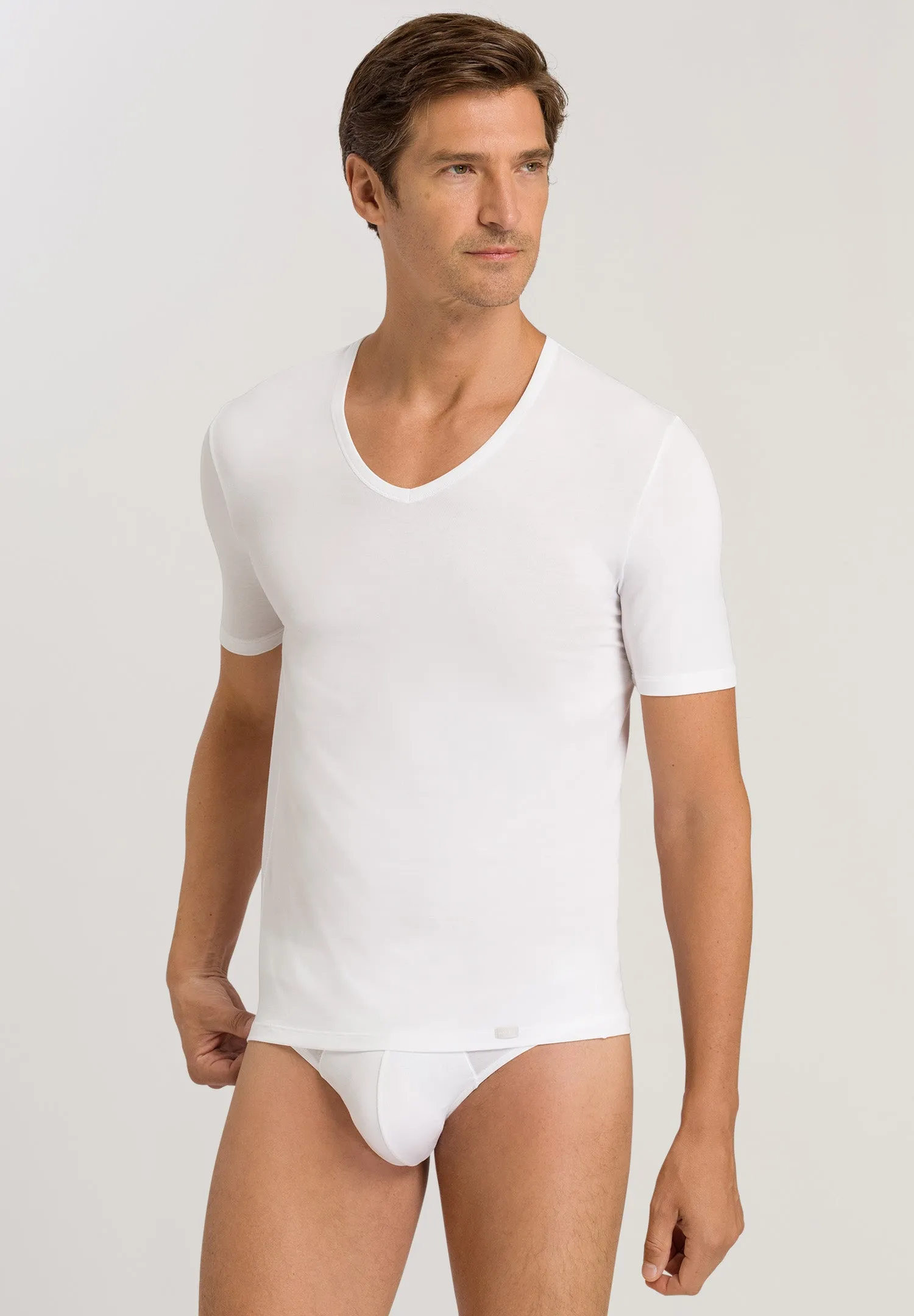 Natural Function V-Neck Tencel Fitted T-Shirt | White 73185-101