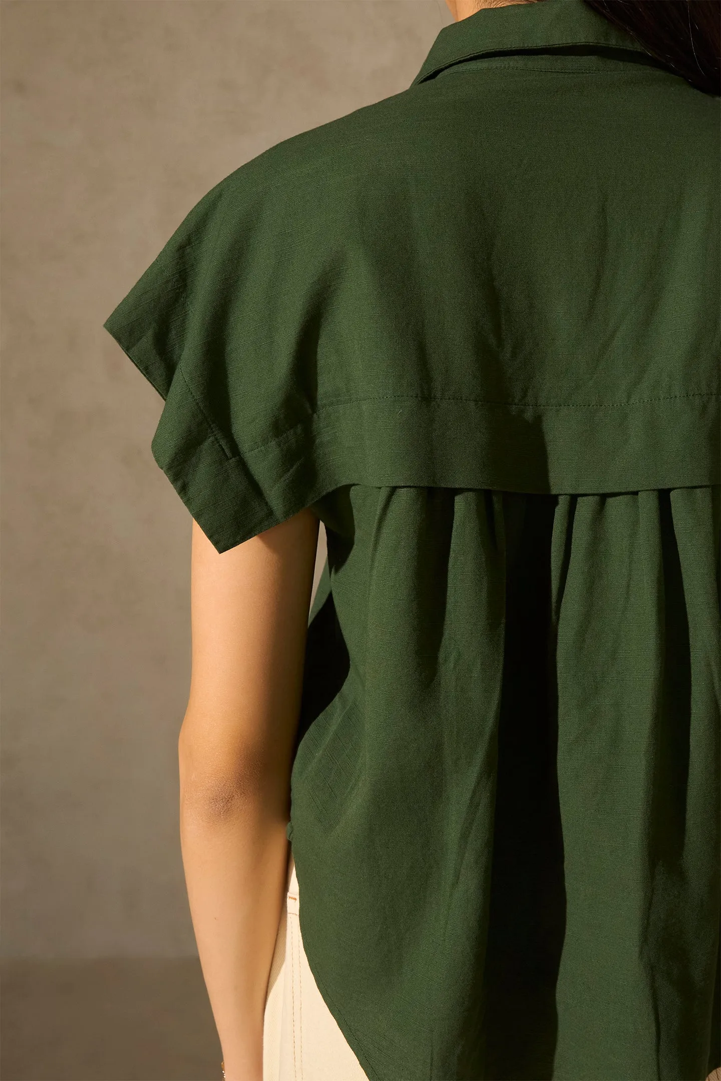 Nebula|Collared Cotton Shirt
