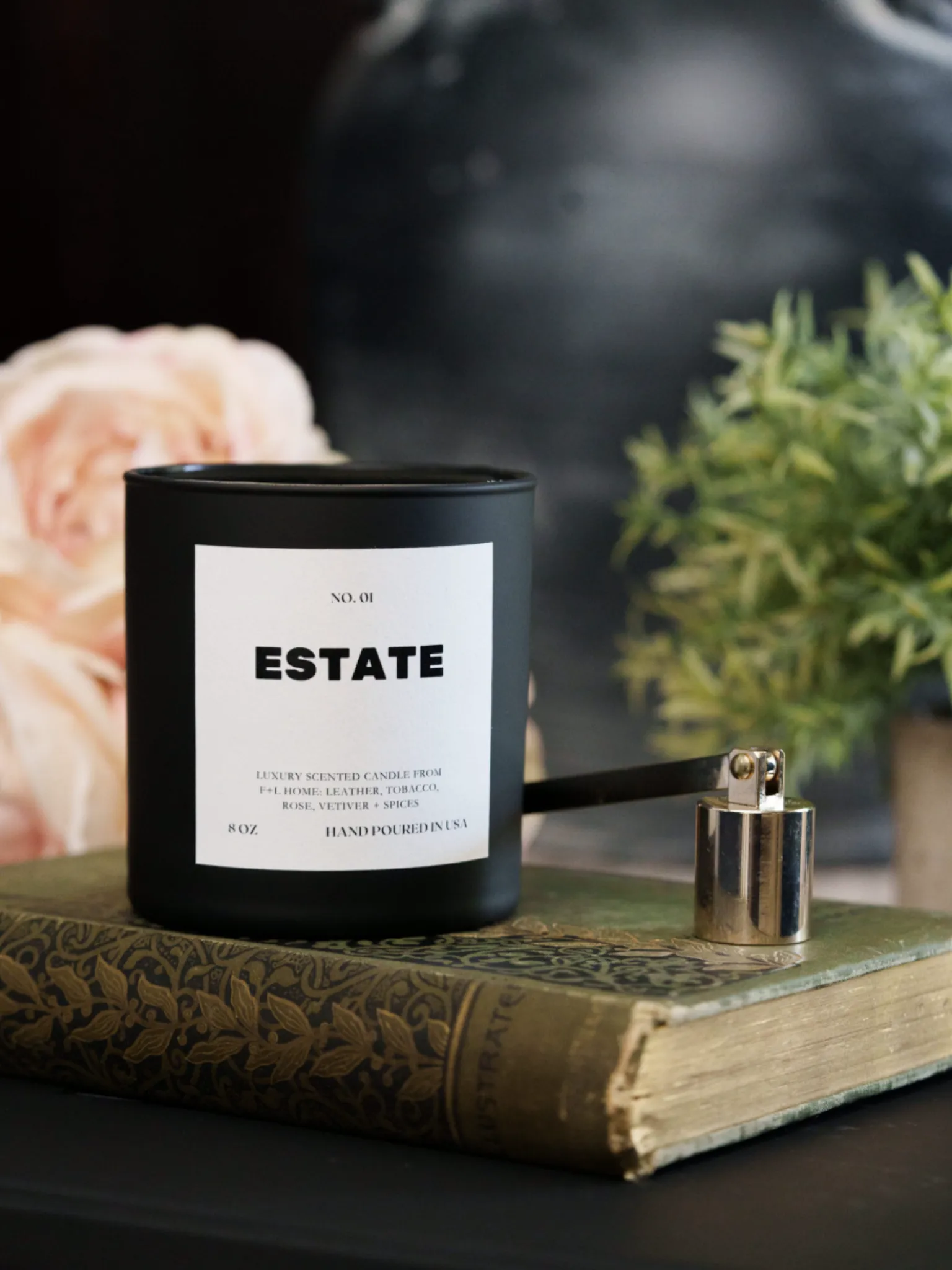 No. 01 Estate 8oz Soy Luxury Candle from F L Home