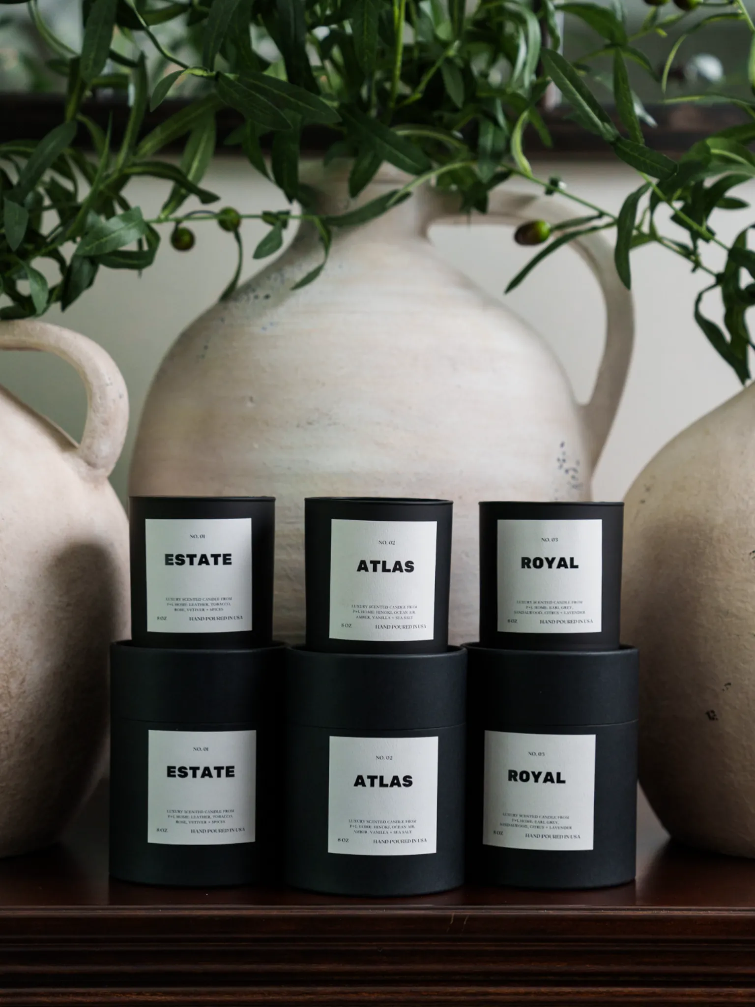 No. 01 Estate 8oz Soy Luxury Candle from F L Home