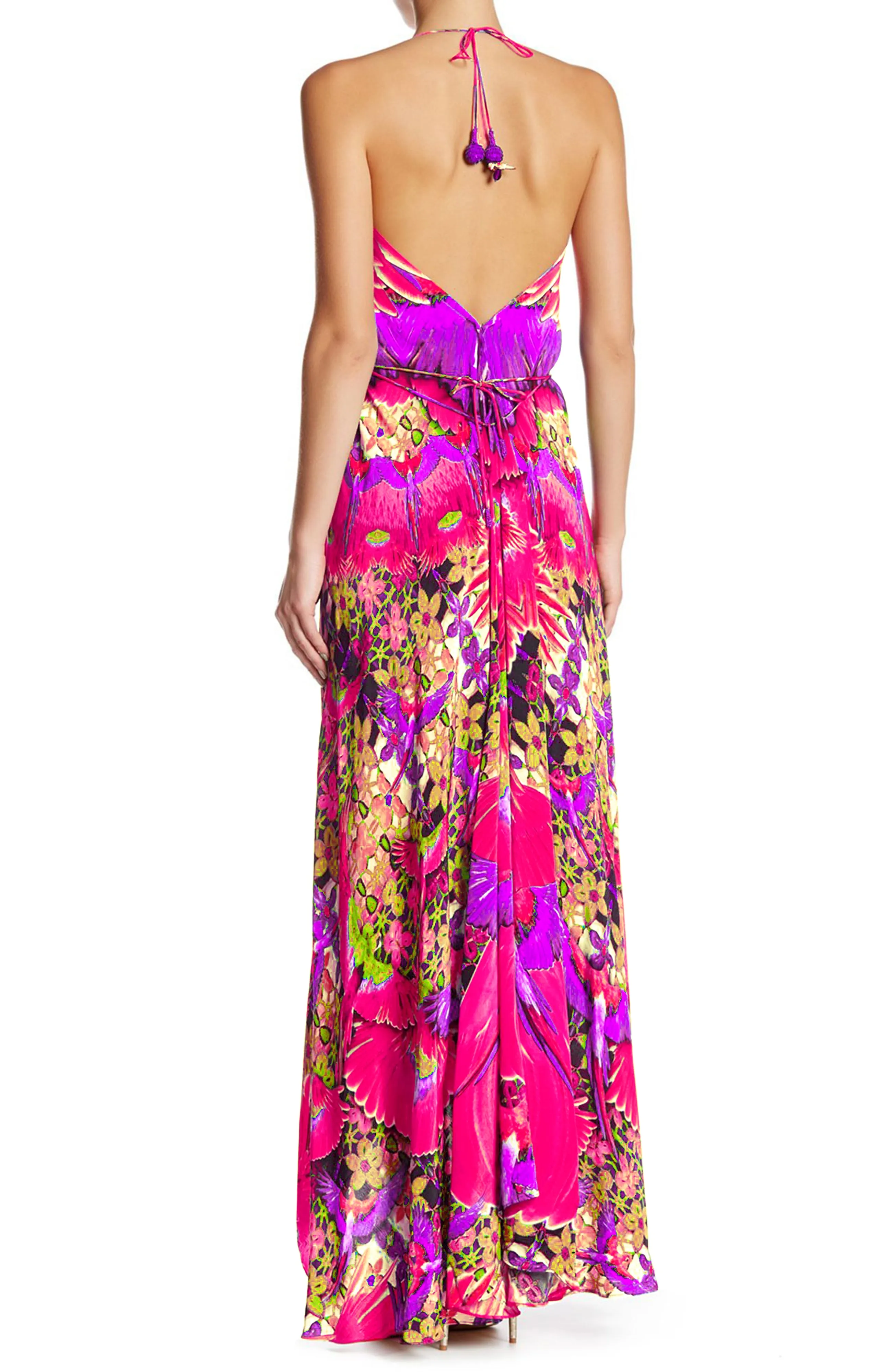 Printed Maxi Dress in Pink