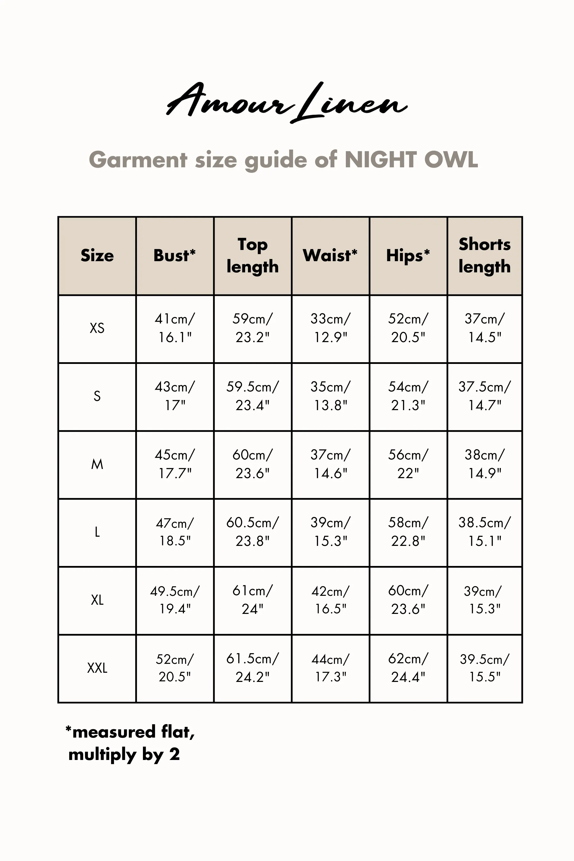 Sleeveless pajama set NIGHT OWL by AmourLinen