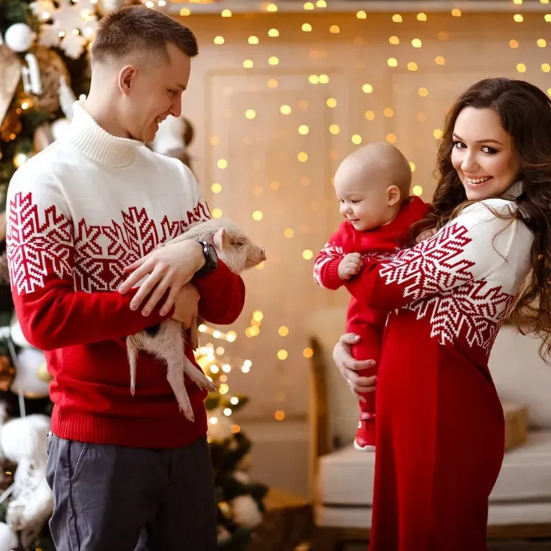 Soft Turtleneck Family Matching Christmas Sweater