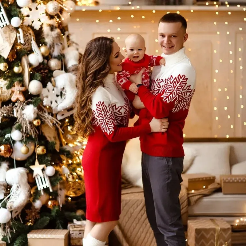Soft Turtleneck Family Matching Christmas Sweater