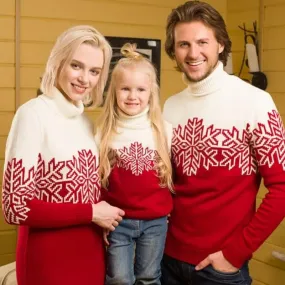 Soft Turtleneck Family Matching Christmas Sweater