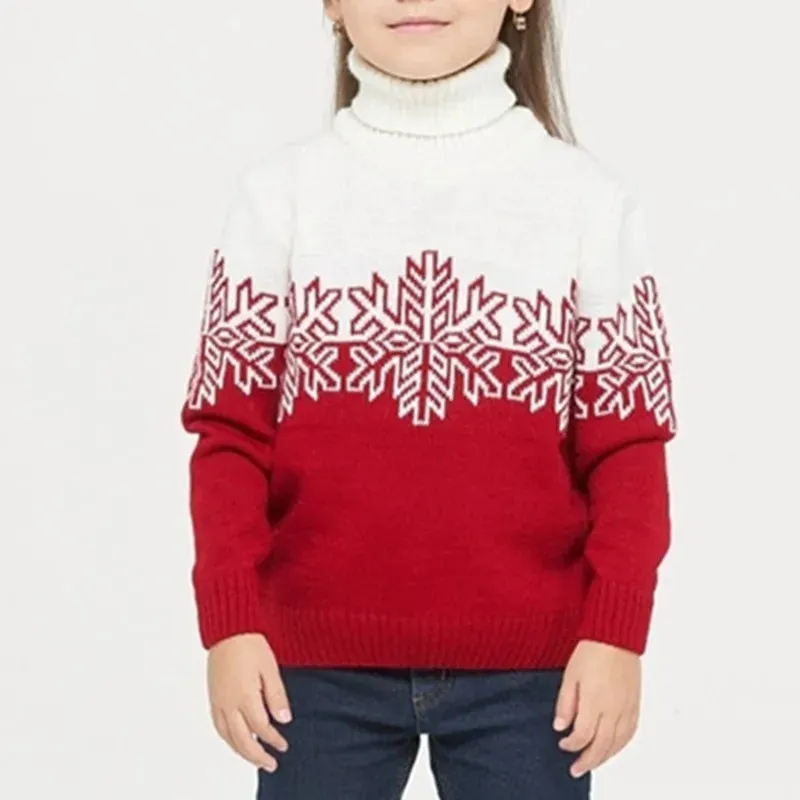 Soft Turtleneck Family Matching Christmas Sweater
