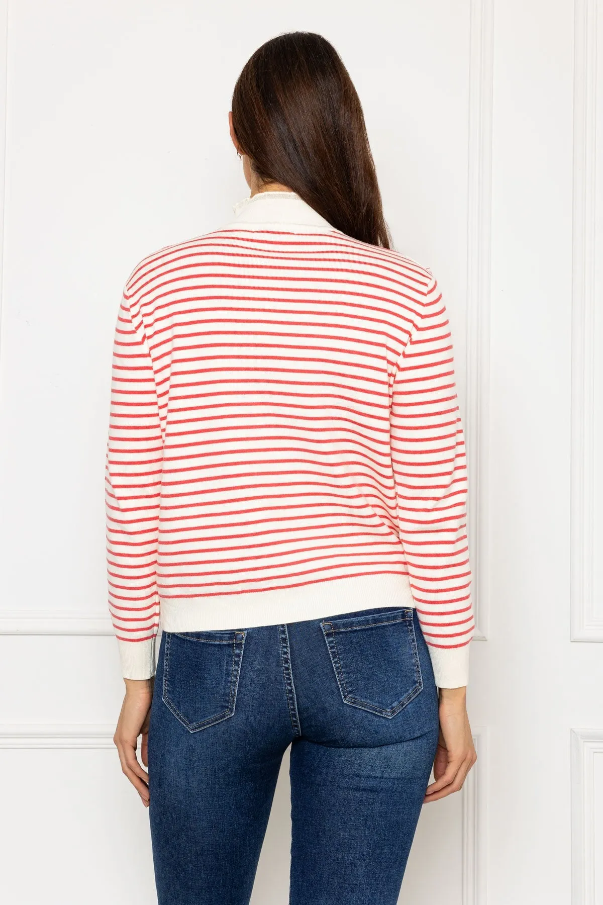 Stripe Turtleneck in Orange