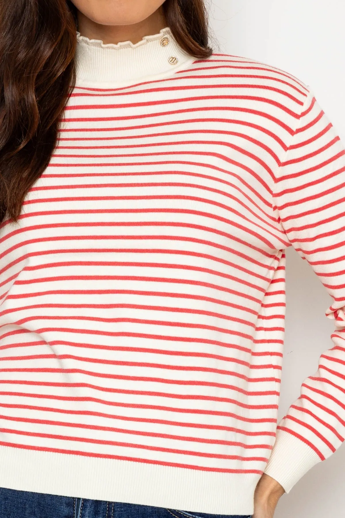 Stripe Turtleneck in Orange