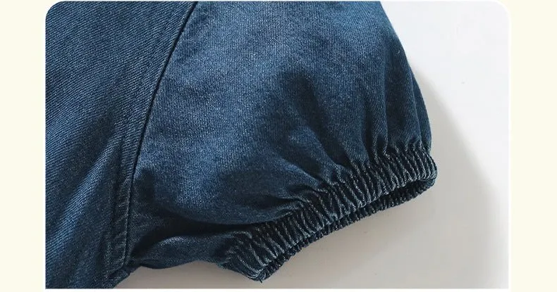 Toddler/Kid Girl's Short Sleeve Denim Dress