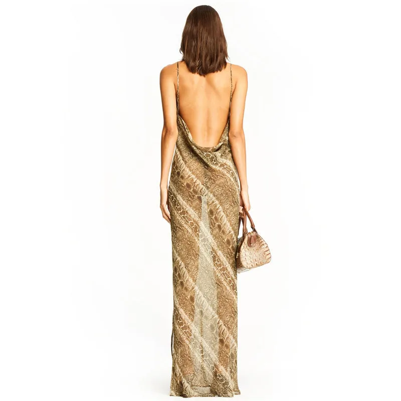 Uniwim birthday outfit  2024 Spring New Women's Clothing Sexy Strap Chiffon Split Dress Women
