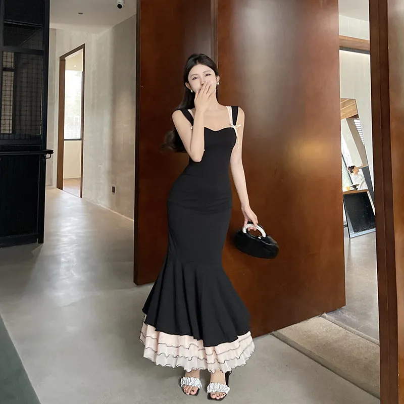 Uniwim jester dress to impress Stitching Fishtail Dress Autumn New Gentle Lady Style Dress Female Yl616dg