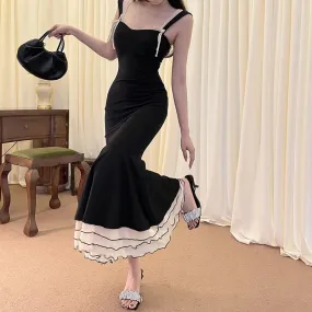 Uniwim jester dress to impress Stitching Fishtail Dress Autumn New Gentle Lady Style Dress Female Yl616dg