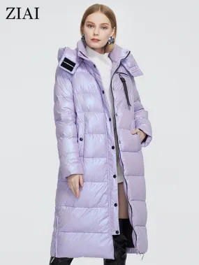 Winter Women Parka Long Warm Female Jacket Colorful Fabric Fashion Slim Women's Coat Perfect Brand Quality Hot ZR-9510
