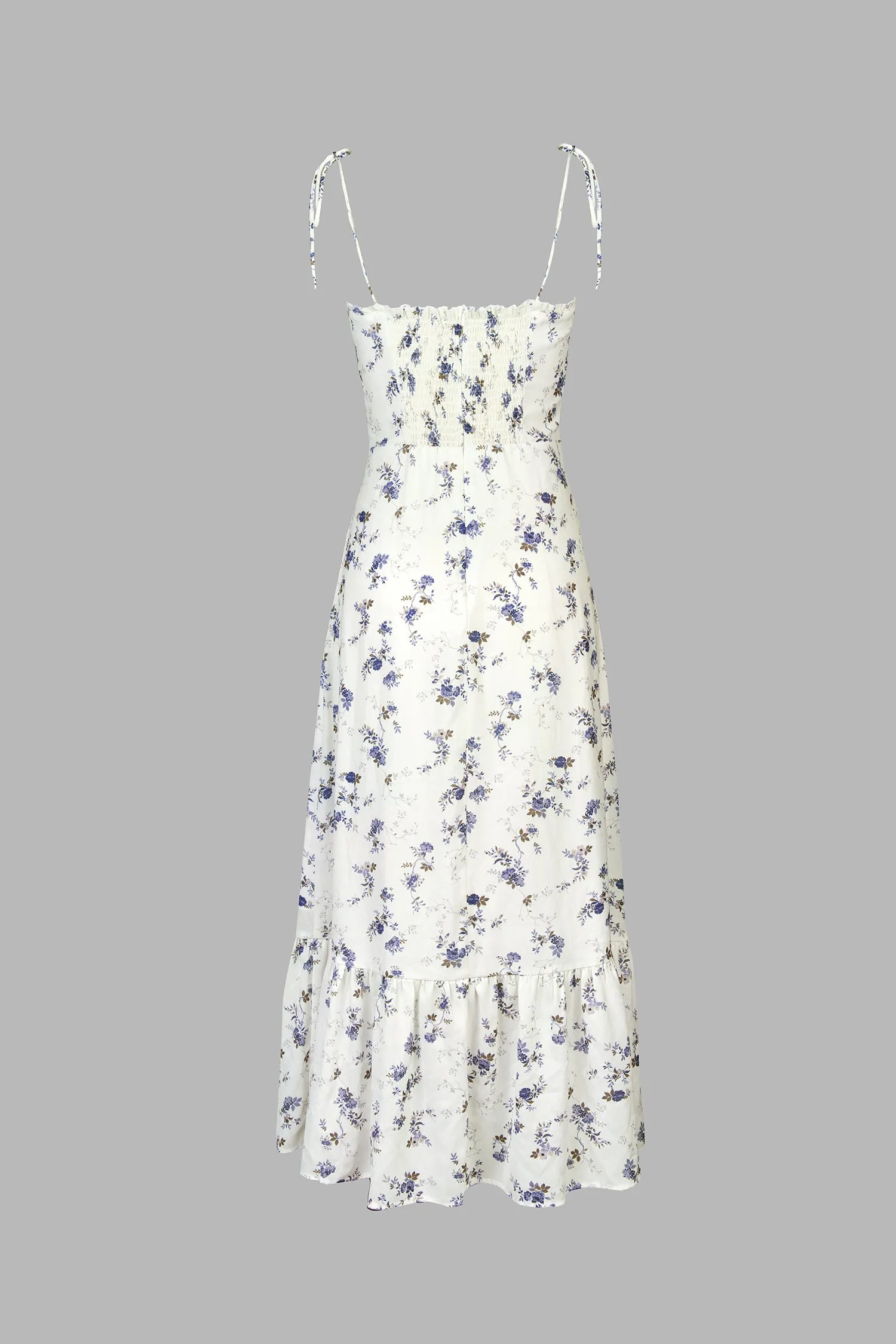 X Madison Beach Wedding Bouquet Sweetheart Ruffled Maxi Dress