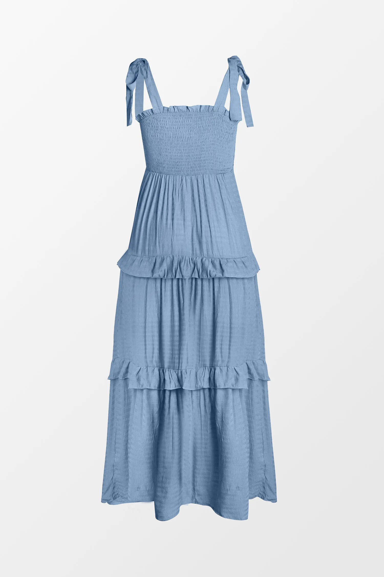 X Madison Beach Wedding Something Blue Smocked Maxi Dress