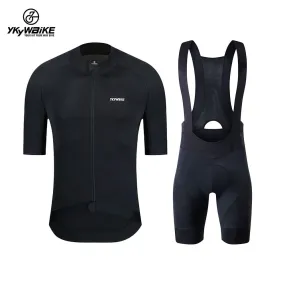 YKYW Men’s Cycling Jersey Set Soft Light Bamboo Charcoal Fiber fabric Cycling Jersey and 5H Ride Bib Shorts 4 Perfect Combinations
